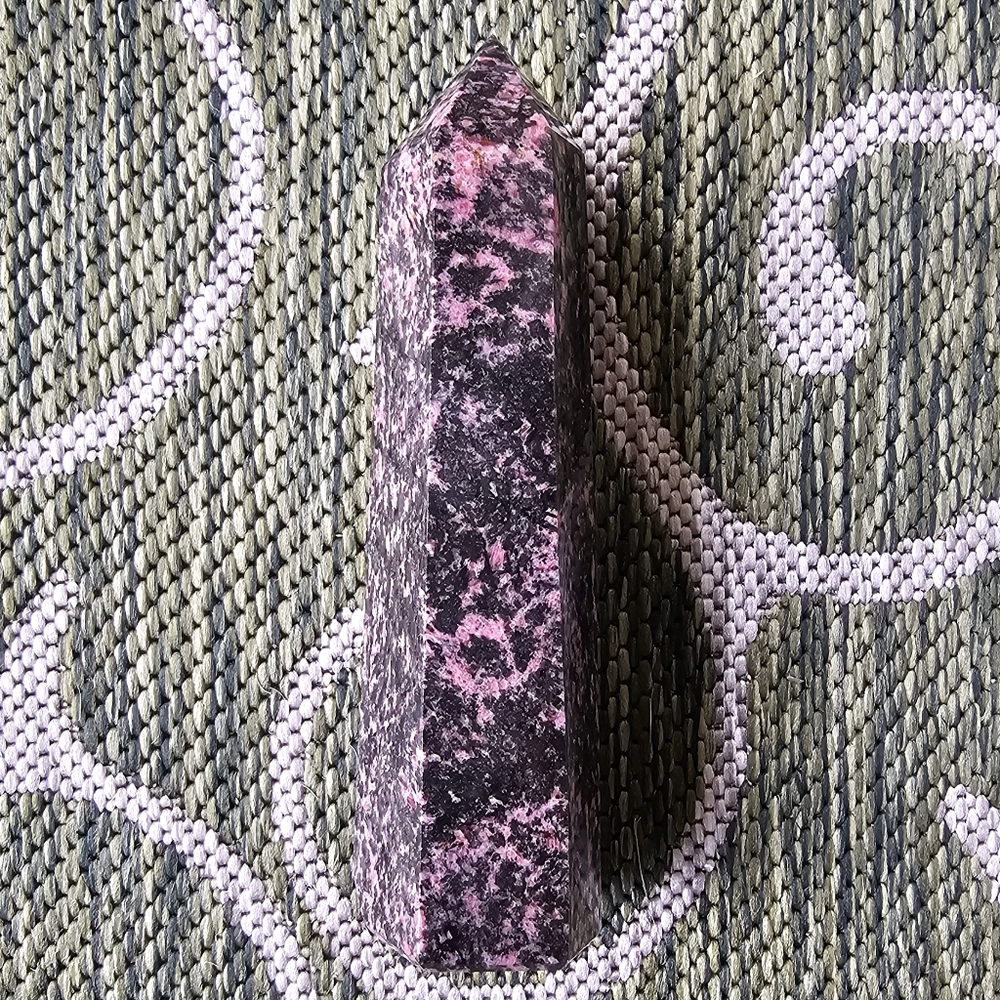 XL Rhodonite Crystal Point Tower - Picture 3 of 10